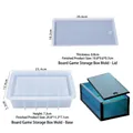 Kit de moules en silicone pour boîte de rangement de cartes de poker avec couvercle - Moule de boîte de rangement surdimensionné