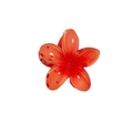 Translucent coral orange frangipani hair claw clip with floral resin design - 11# Trumpet Flower Orange