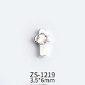 Exquisite 3D silver alloy cross nail art charm with rhinestones for manicure decoration - Minimalist Cross (ZS-1219)