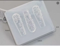 Transparent silicone 3D nail mold featuring intricate floral and leaf relief patterns - G-433 Five-petal Flower