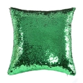 Moderner quadratischer Kissenbezug mit schimmernden grünen Pailletten für Sofa-Deko - 45*45cm (Ohne Kern) / Glitzer Grün