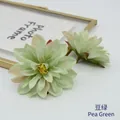 Artificial Dahlia flower in pea green with silk petals for DIY ethnic headpieces - Bean Green