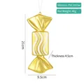 Golden candy Christmas ornament with white glitter pattern, 21x9.5cm PVC decoration - Gold 21cm Curve Pattern Candy