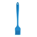 Blue all-in-one silicone basting brush with dense bristles and hanging hole for BBQ - Self-adhesive Bag Packaging / Blue