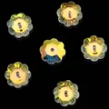 AB coating crystal glass flower pendant in gradient yellow and green for DIY jewelry - 10MM Gesang Flower