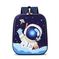 Waterproof navy blue astronaut kids backpack with glossy hardshell for kindergarten - Astronaut-Deep Blue