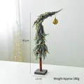 Mini sapin de Noël enneigé avec boules dorées pour décoration de table, 45cm - Sapin Courbé de 45CM Avec Boule Dorée