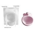 Mickey head candle holder silicone mold with detailed dimensions for DIY plaster crafts - Small