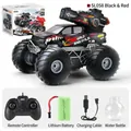 4WD Amphibious RC Monster Truck in black and red finish with 2.4G remote and battery - SL058 Black Red Pickup Water Shooting Style