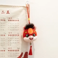 Mascot 2026 Year of the Horse zodiac plush charm hanging decoration with red tassel - Tassel Pendant