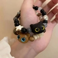 Brown Cat + Yellow Eye Cat Bracelet Set (2pcs)