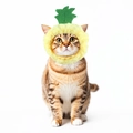 Cute yellow pineapple-shaped plush pet hat for cats and small dogs on white background - Pineapple Shape Hat
