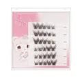 Self-adhesive fox-tail style cluster eyelashes in 6 rows for a natural wispy look - Glue-Free Foxtail Elf