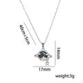 Collana pianeta argento con pendente stella e specifiche dettagliate delle dimensioni - Colore Acciaio (355)