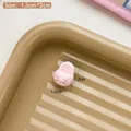 Rosa Schweinchen-Anhänger aus Harz mit Metallhaken für DIY Bastelarbeiten 1.5cm x 2cm - Rosa Schweinchen Mini-Clip