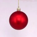 Matte red Christmas ball ornament with golden hanging string for holiday tree decoration - 2cm / Red Matte (No Cap/String)