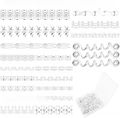 Set di 103 pezzi di anelli per trecce in lega d'argento e gioielli per capelli - Set da 103 Pezzi (Con Scatola in PC) / Argento