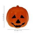 Mini orange plastic Halloween pumpkin decoration with dimensions 3.8 cm and 4.3 cm - Small Stem Pumpkin / Orange