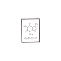 Creative rectangle caffeine chemical formula enamel pin brooch for bags and backpacks - CAFFEINE Molecule(XZ4342)
