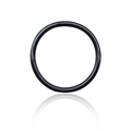 Bracciale minimale nero ad anello con glitter a foglia d'oro e finitura lucida in gomma - Bracciale rigido liscio nero (30012)