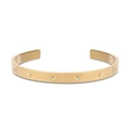 18k gold plated stainless steel cuff bracelet with sparkling star-shaped zircon inlays - 6#-Starburst Micro Paved Cuff