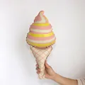 Mini macaron rainbow ice cream cone foil balloon for birthday party decorations - Mini Matte Pink Ice Cream