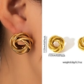 Gold Twisted Knot Large Hoop ZJGE0722