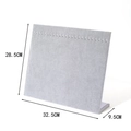 Light gray velvet necklace display stand with 20 slots, size 32.5x28.5x9.5cm - Large Necklace Board / Gray