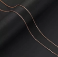 Delicate rose gold o-chain necklace crafted from polished tarnish-free titanium steel - O-Chain / Rose Gold