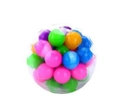 Colorful slow-rebound stress balls set in pink, green, blue, yellow, and purple colors - 15 Beads Regular Rainbow Ball