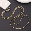 Luxurious gold rhinestone crossbody phone chain with metal rings for women - Yellow
