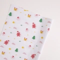 White Christmas pear tissue paper with festive Santa Claus and reindeer patterns - Snowman White 50*70cm 15 Sheets