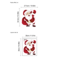 Weihnachtsmann PVC Wandaufkleber mit Produktabmessungen und Layout-Größenangaben - 30x38cm/1 Blatt / Rot