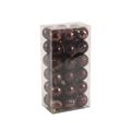 36pcs Christmas ball set 4cm bronze ornaments in assorted matte and glitter finishes - 4cm 36Pcs / Coffee