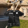 Schlüsselanhänger in Polizeiuniform-Form aus Acryl mit Smith-Schriftzug - 8-Polizeiuniform-Hemd