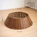 Dimensioni dettagliate della base intrecciata per albero di Natale in vimini marrone - Scuro Grande (Sopra 50/Sotto 66/Altezza 23cm)