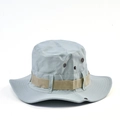 Light blue wide brim outdoor sun hat with breathable vents and khaki decorative band - Mint Green