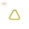 Minimalist golden 316L stainless steel triangular nose ring and earring piercing jewelry - 1.2x8mm / Triangle Shape Gold