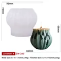 Lavender style round lavender plant candle silicone mold ZW-380 for DIY crafts - Lavender A ZW-380