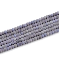 Macro-opname van 4x6mm paarsgrijze druzy agaat kralen voor DIY sieraden maken - 4*6mm Abacus kralen (45 stuks, 200mm lengte) / Violet