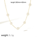 Collana in acciaio inossidabile placcato oro 18K con perle barocche bianche e dettagli - Stile Perla Piatta Irregolare (TN3365)