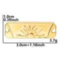Colgante de sol en acero inoxidable chapado en oro de 18k, 3,0 cm de ancho y 1,0 cm de alto - Dorado
