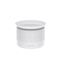 White 3D flame humidifier with gray crackle finish and dual function control buttons - DQ715 Cylindrical Machine / White Lava Style
