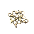 Antique bronze zinc alloy lobster clasps for DIY necklace and bracelet jewelry making - 12mm / Antique Bronze