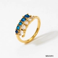 Or + Zircon Bleu Kbj491