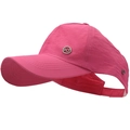 Cappello da sole rosa scuro aperto per coda di cavallo, berretto sportivo ad asciugatura rapida - Regolabile / Rosa Rosso