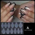 Transparent double-sided jelly nail glue tabs for press-on nails 11x6.5cm 12-piece set - Nail Mold Style A