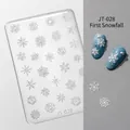 3D Snowflake nail art silicone mold with JT-028 white decorative accessories - High Transparent Silicone Mold JT-028 (Snowflake)