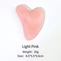 Rosafarbenes herzförmiges Gua Sha Schaber für Gesicht und Nacken, Größe 8,5x5,5cm, 20g - Hellrosa
