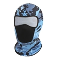 Blue camouflage tactical balaclava with mesh breathing panel and quick-dry fabric - L / Light Blue Camouflage